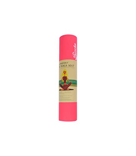 Riscko | Esterilla Yoga Pilates Antideslizante Bicolor TPE 183 x 61 cm, Grosor 6 mm, Tapete para Yoga | Rojo