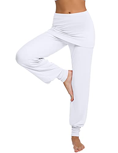 Ganduleado Fitness MEISHINE® Mujer Pantalones de Yoga Pantalones Deportivos Algodón Modal Harem Pantalón Polainas para Danza Yoga Muy Suave 