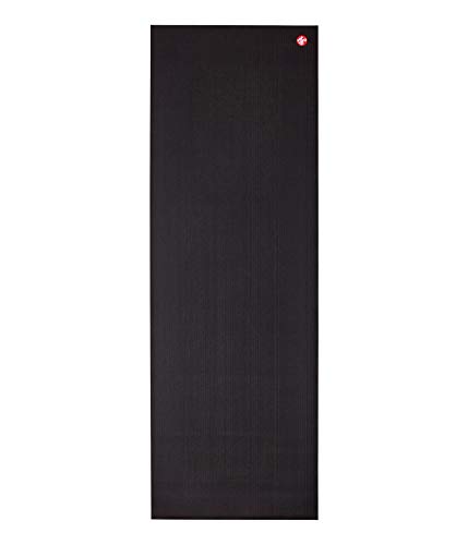 Manduka PROlite - Tapete de viaje de 4,7 mm de grosor, agarre de alto rendimiento, ultra amortiguación para apoyo y estabilidad en yoga, pilates, gimnasio y fitness general, 79 pulgadas, negro