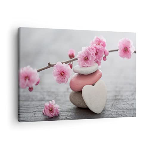 Cuadro sobre lienzo - Impresión de Imagen - yoga femenino flor salud - 70x50cm - Imagen Impresión - Cuadros Decoracion - Impresión en lienzo - Cuadros Modernos - Lienzo Decorativo - AA70x50-3178