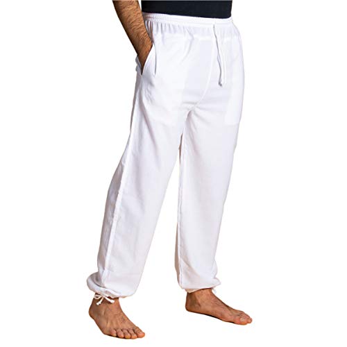 PANASIAM E'Pants Long, Cotton, White, L