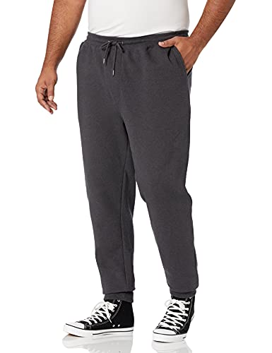 Marca Amazon - Goodthreads Fleece Jogger Pant Pantalones, Gris (Charcoal Heather), Small