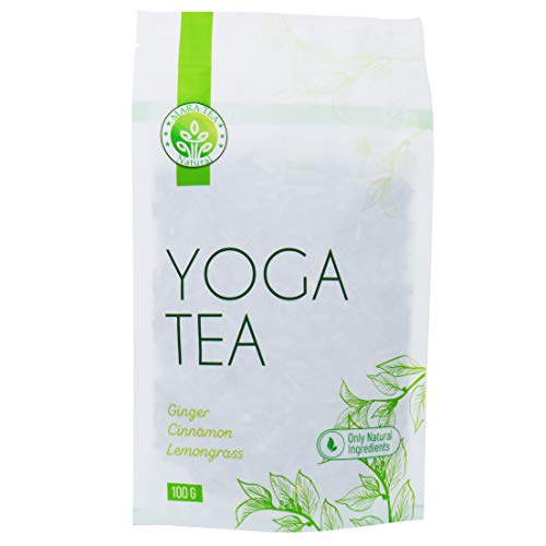 Yoga Tee - Té ayurveda caliente de hierbas a granel con jengibre, hierba limón y manzana deshidratada, de Mara Natural Tea, contiene 100 g, aproximadamente 60 tazas