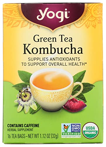 Yogi Tea Green Tea Kombucha Organic, 16 Count
