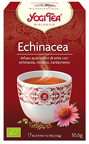 Yogi Tea Infusión de Hierbas Echinacea, 1 Pack de 17 bolsitas